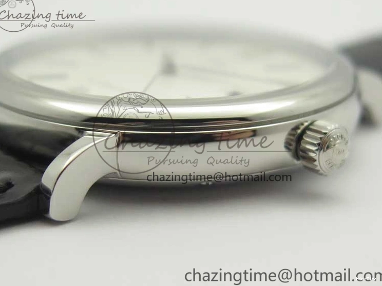 MIROTIME 0730 Portofino Automatic SS MKF 1:1 Best Edition White Dial On Black Leather Strap MIYOTA 9015 V Original 7204